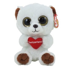 Ty Beanie Boos❤️SWITZERLAND The Bear 6" GERMAN EXCLUSIVE New MWMT's