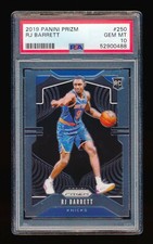 PSA 10 RJ BARRETT 2019-20 PANINI PRIZM ROOKIE CARD RC #250 *NEW YORK KNICKS* GEM