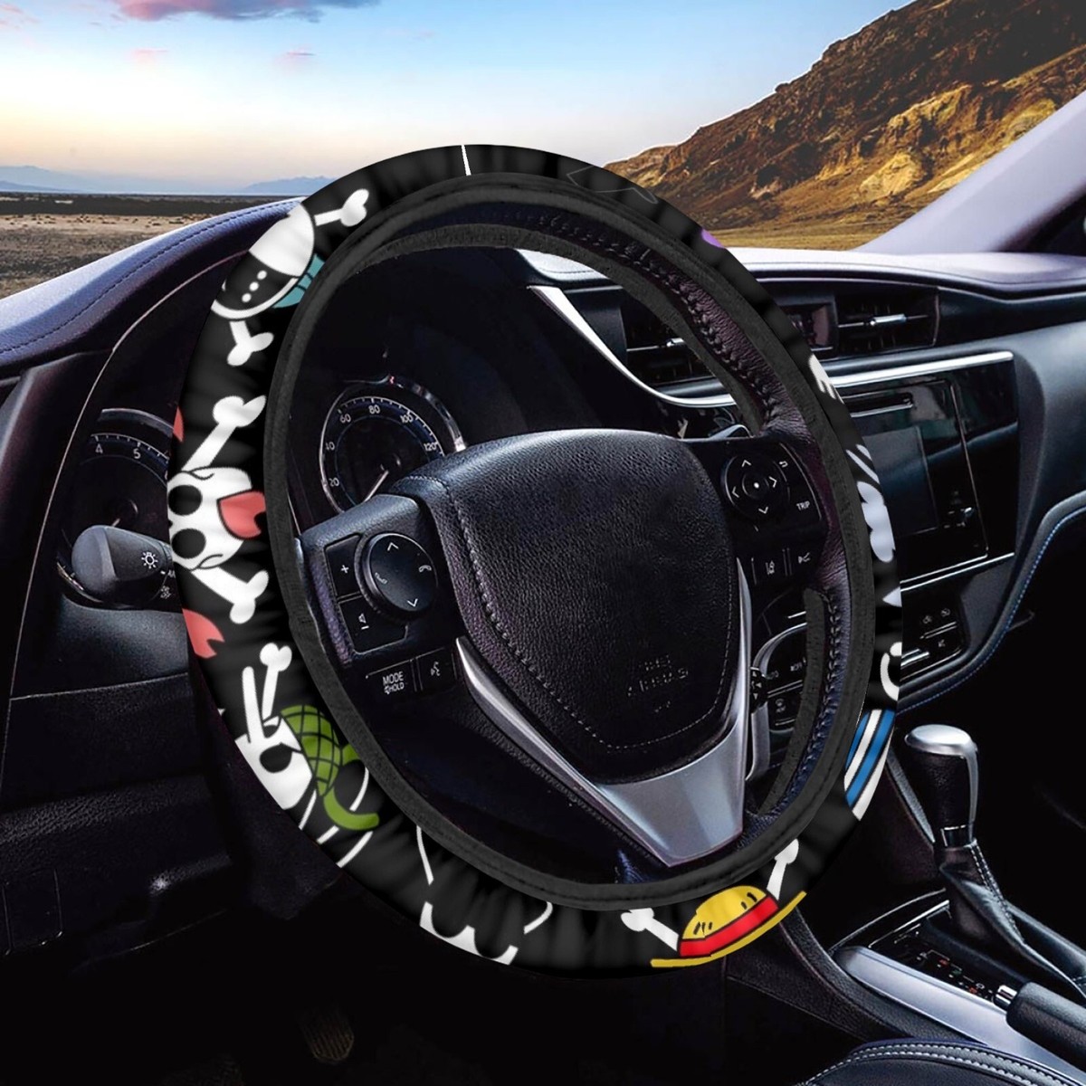 1 PC Car Steering Wheel Cover, 14.96" All-Season Sweat