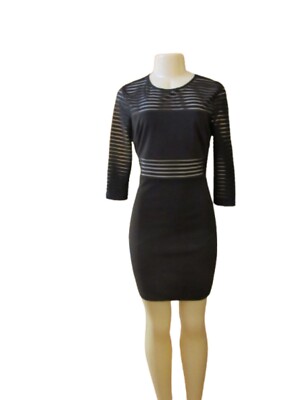 NWT Lulus Perfect Black Mesh Bodycon Dress Size Small | eBay