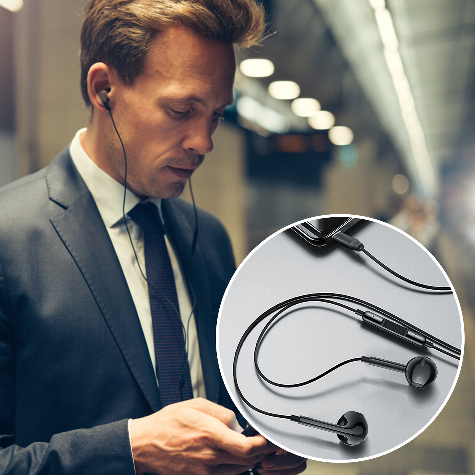 2pcs Universal typec digital audio control keys No noise flat ear