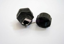 CAT6 Shielded Panel Mount Bulkhead Couple RJ45 Ethernet w/ Water Dust Cap