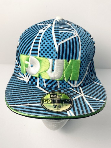 Forum Recon New Era Fitted Hat Cap 7 3/8 59 Fifty Snowboarding Skate Blue RARE - Picture 3 of 16