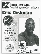 Cris Dishman Signed Promotion Photo