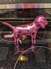 2 Victoria Secret PINK Stuffed Dogs Shiny Hot Pink Black Polka Dots & Gold Dog — photo 7