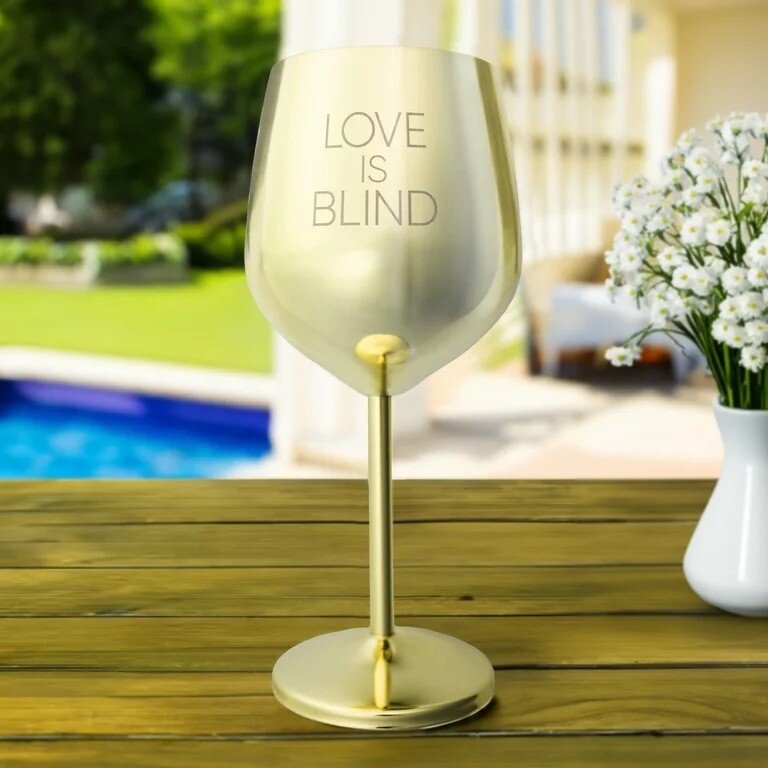 Netflix Love Is Blind Wine Glass Gold RARE eBay