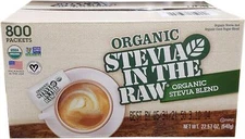 Stevia In The Raw Organic Cane Sugar Blend Non GMO Zero Calorie Sweetener