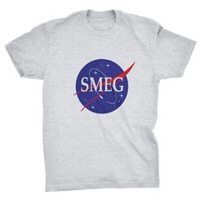 T-shirt Smeg stile NASA logo parodia nana rossa