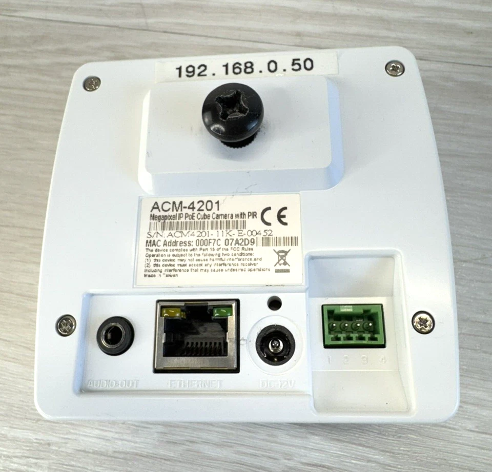 ACTi ACM-4201 IP PoE Cube Camera with PIR 3.5" Not Tested - Image 4 of 4