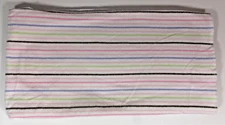 Just Born Striped Receiving Blanket 30x28in Baby Security Lovey Multicolor Girl