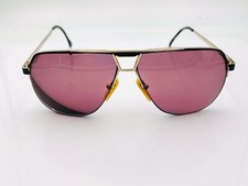 Vintage J.David 216 Black Gold Metal Pilot Sunglasses FRAMES ONLY Italy