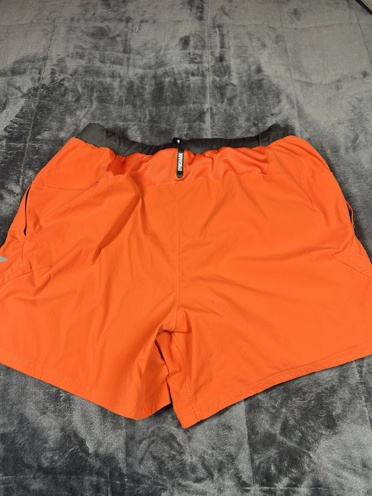 2-in-1 Gymshark Power Loose shorts orange Layer Shorts Size Medium