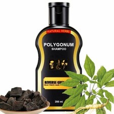 Champu Para Cubrir Canas Cabello Negro Hierbas Naturales Brillo Y Crecimiento