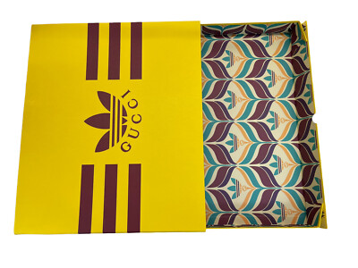 Authentic Gucci X Adidas Empty Gift Storage Box w Colorful Slide