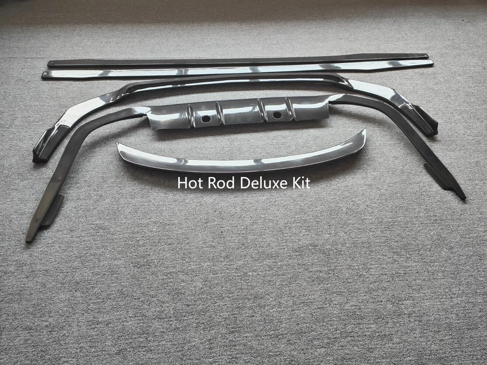 Parachoques trasero labio delantero de fibra de carbono real divisor alerón lateral para Lexus LS500H Foto 4 de 4