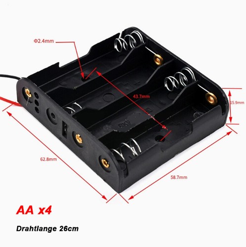 AA Battery Holder Housing Suitable for 1x 2x 3x 4x~8x with Cover/Welding Needle - Picture 9 of 13