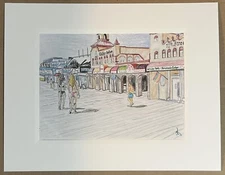 ocean city nj Boardwalk golden Galleon Print 8x10 Matted