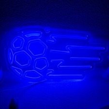 Football Neon Sign Soccer Led Neon Light,Sports Neon for Room Bedroom Shop Decor