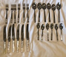 Firth Stainless Flatware 24 Piece Set Majestic Sheffield Mother Pearl Knife