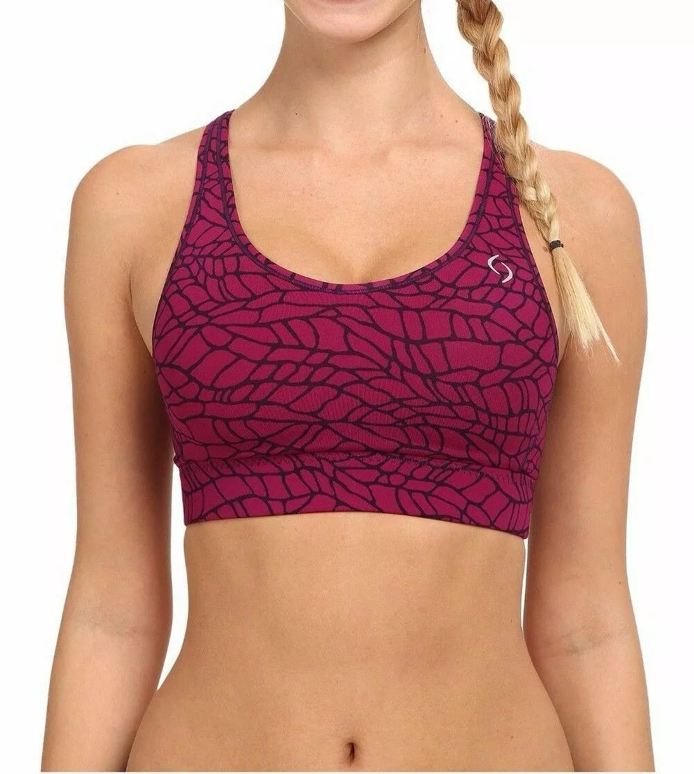 Brooks Moving Comfort Switch It Up Racer Sparts Bra Iris Size Medium 