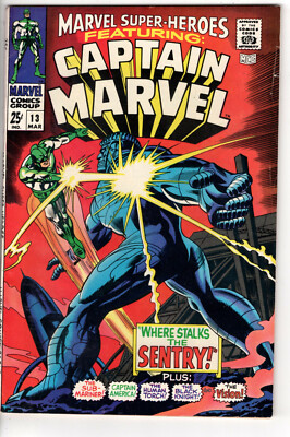 MARVEL SUPER-HEROES #13 (1968) - GRADE 6.0 - CAPTAIN MARVEL - 1ST CAROL DANVERS!