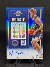 Nico Mannion 2020-21 Contenders Optic Rookie Ticket Auto #107 Blue /99 Golden St