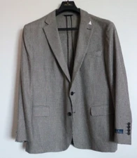 Brooks Brothers Men's Regent Regular-Fit 46R Wool Blend Blazer Beige Plaid Multi