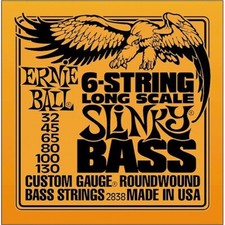 Ernie Ball 2838 6-String Slinky Long Scale Electric Bass Strings 32-130 