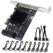 SATA Expansion Card 10 Ports,6Gbps PCI Express x1 to SATA 3.0 Controller Card