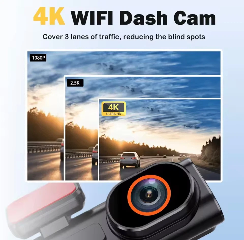 Dashcam Auto 4k Visione Notturna Sensore G - Immagine 2 di 4