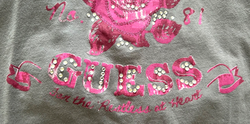 NEU GUESS SELTENES LOVE ROSE BLING TOP für die Unruhigen im Herzen - große Mädchen M/10-12 - Bild 18 von 21