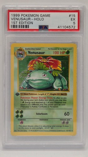 Venusaur (1st Edition) graded PSA 5 for sale on eBay