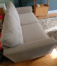 Next Larsen Sofa *2 Seater* Grey Basket Weave Fabric in Excellent Condition