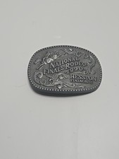 Vintage 1990 Hesston National Finals Rodeo Belt Buckle