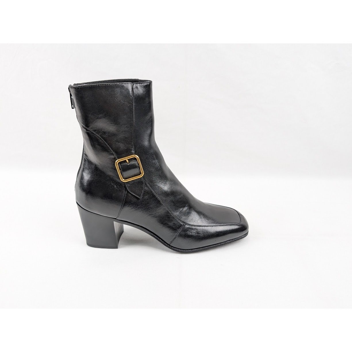 Stivali Saint Laurent Paris Mick 75 con fibbia in nero nuovi con etichette 41