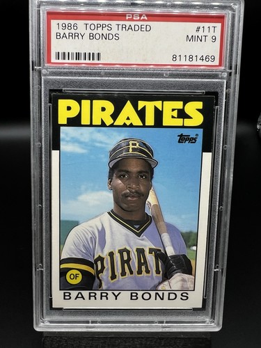 1986 Topps Traded Barry Bonds #11T PSA 9 MINT RC Rookie