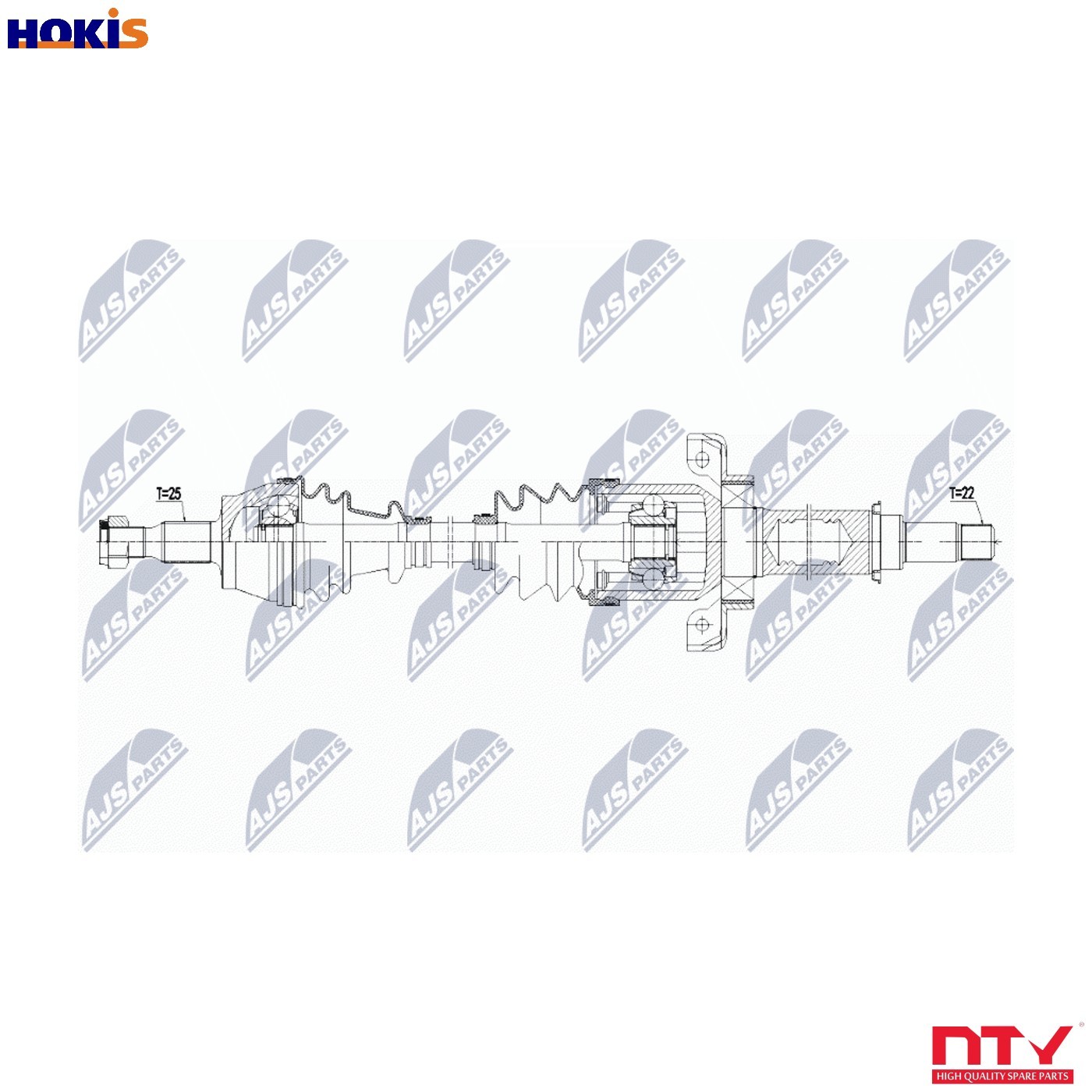 NTY Drive Shaft NPW-ME-108 For Mercedes-Benz Right Front 977 mm - Image 5