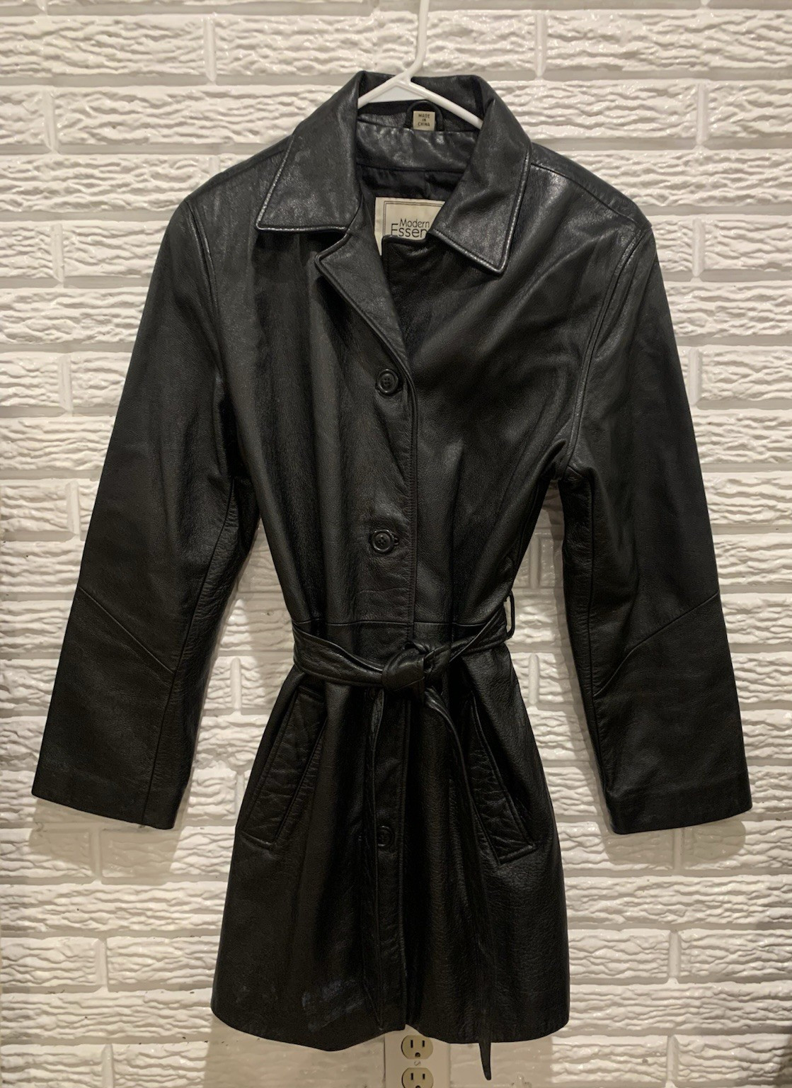 Modern Essentials Women's Small Button Leather Ja… - image 1