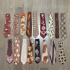 Vintage Lot (17) Neckties 40s 50s 60s Ties Art Deco Swinger Rockabilly Painted