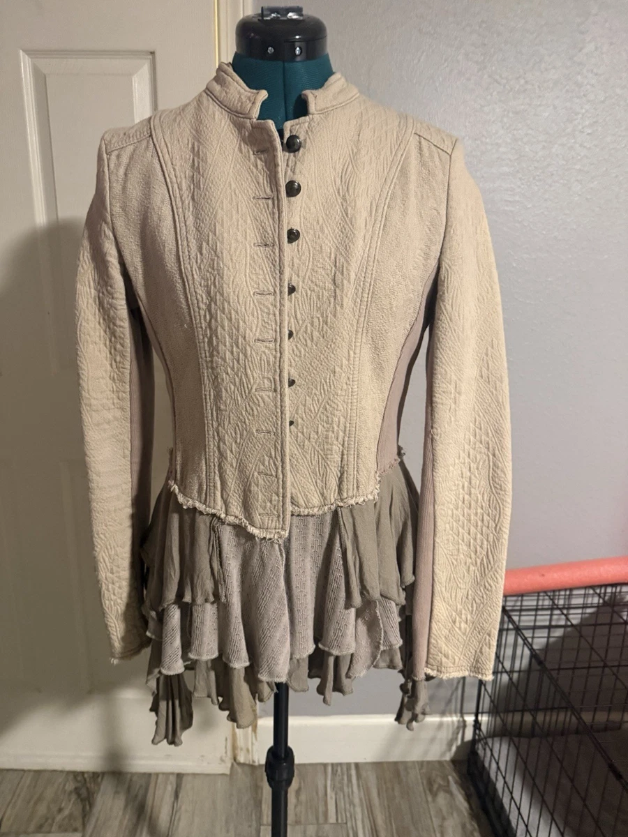 Free People - Veste style militaire avec broderies - Rose