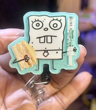 Funny Doodle Bob, Sandwich,Badge, Student, Nurse, RN, ID Badge Reel, CNA, Tech,
