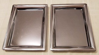 2 Metall Serviertabletts von Leonardo, 23 x 17 x 1,5 cm