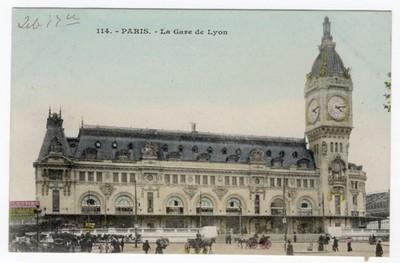 Paris FRANCE La Gare de Lyon Vintage Postcard