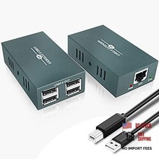 USB Extender Over Ethernet RJ45 LAN Extension, with 4 USB 2.0 Ports, Transmit