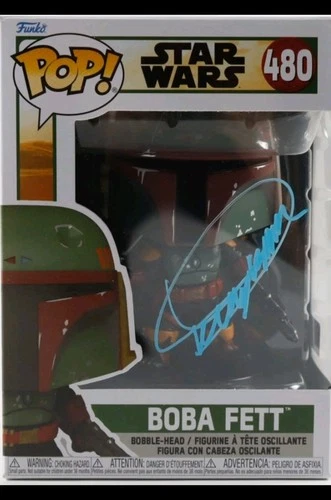 Dickey Beer Signed Star Wars #480 Boba Fett Funko Pop Bobble-Head Vinyl Figure