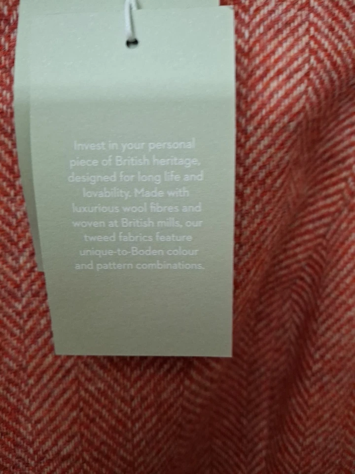 Boden Heritage British Tweed NWT Red & Navy Gorgeous Dress U.S. Size 8R, Lined - Image 4 of 4