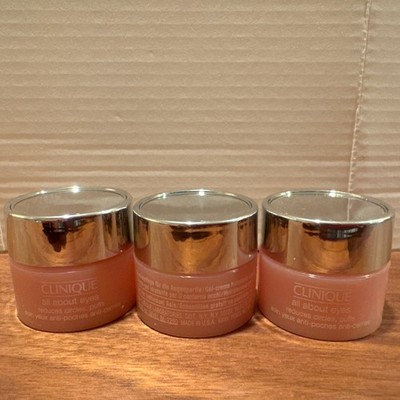 3x Clinique All About Eyes Reduces Circles Puffs 5ml/.17oz Each Total 0.5oz