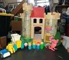 Vintage 1974 Play Family Cstle #993 Fisher Price Little W/ Some Accessories