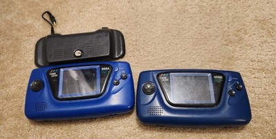 Vtg SEGA Handheld Lot - Blue Game Gears BROKEN FOR PARTS AS IS