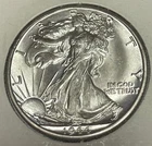1944-D Liberty Walking Silver Half Dollar BU Lustrous Brilliant Uncirculated